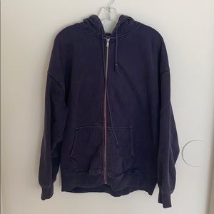 BRANDY MELVILLE J GALT OVERSIZE ZIP HOODIE